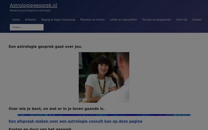 Screenshot of astrologiegesprek.nl