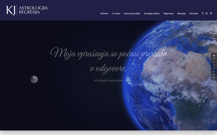 Snimka zaslona za astrologija-regresija.si