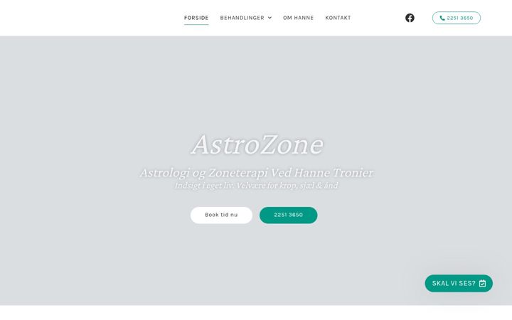 Screenshot of astrologiogzoneterapi.dk