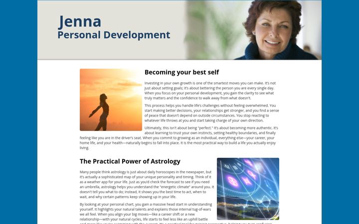 Ekrano kopija astrology-jenna.com