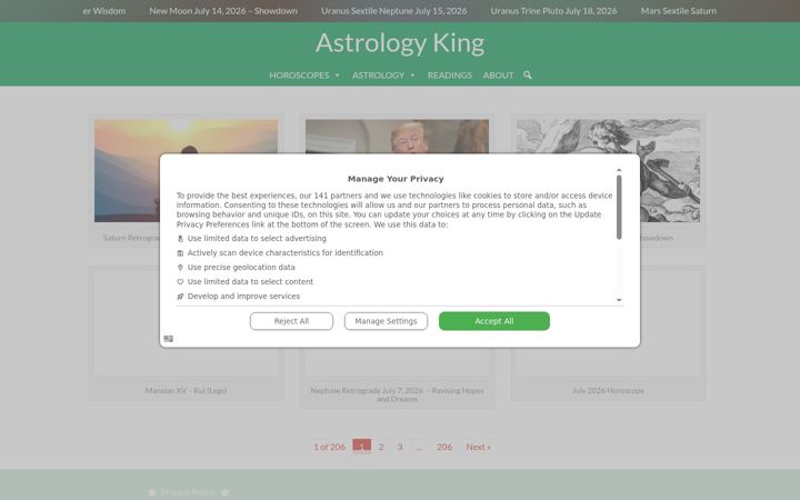 Screenshot di astrologyking.com