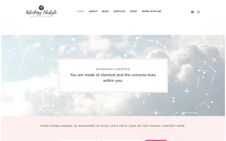 Ekrano kopija astrologylifestyle.com