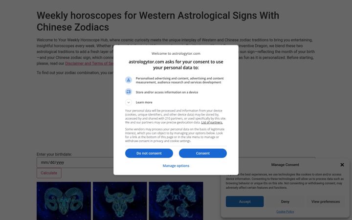 Ekrano kopija astrologytor.com