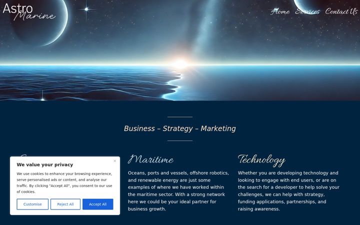 Screenshot of astromarine.co.uk
