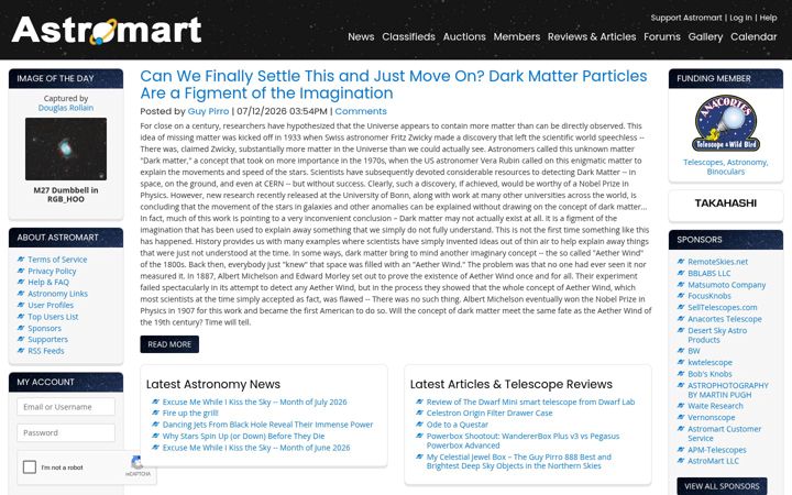 Screenshot of astromart.com