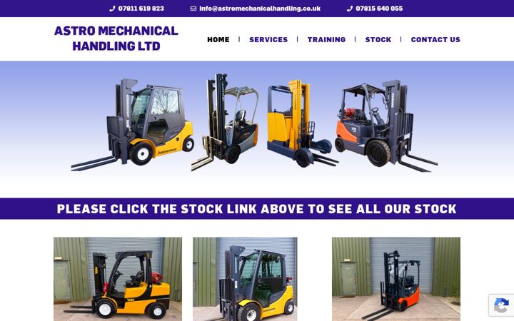 Screenshot von astromechanicalhandling.co.uk