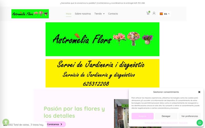 Screenshot di astromeliaflors.com