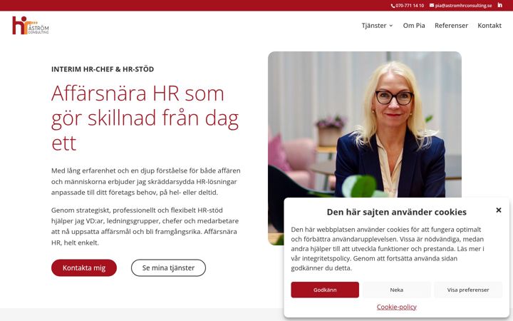 Screenshot of astromhrconsulting.se