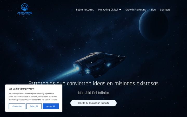 Screenshot of astromindmarketing.com