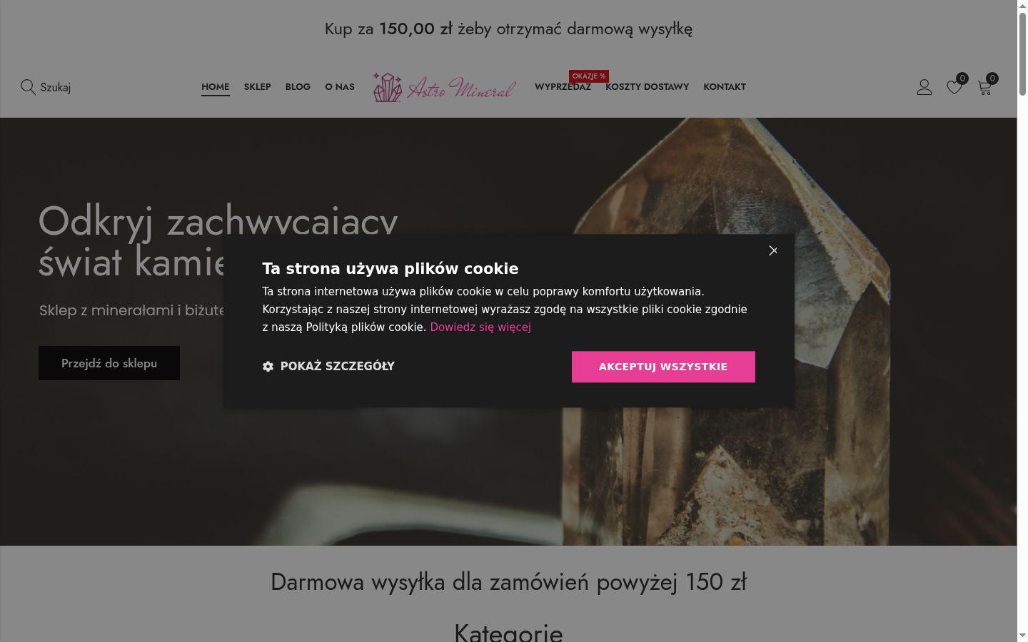 Screenshot des Einwilligungsbanners vor jeglicher Interaktion