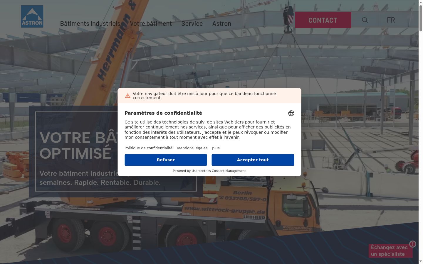 Sutikimo reklamjuostės, rodytos prieš bet kokią sąveiką, ekrano kopija