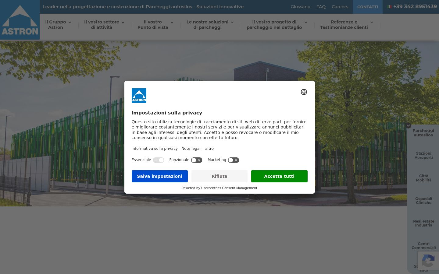 Screenshot des Einwilligungsbanners vor jeglicher Interaktion
