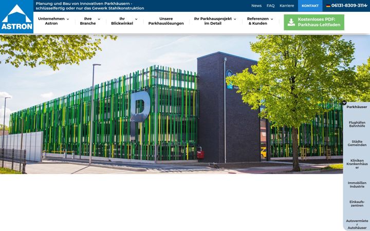Ekrano kopija astron-parkhausbau.de