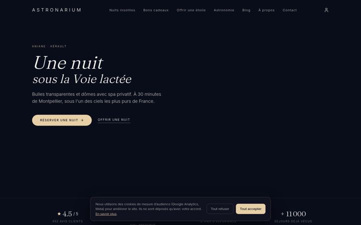 Screenshot of astronarium.fr