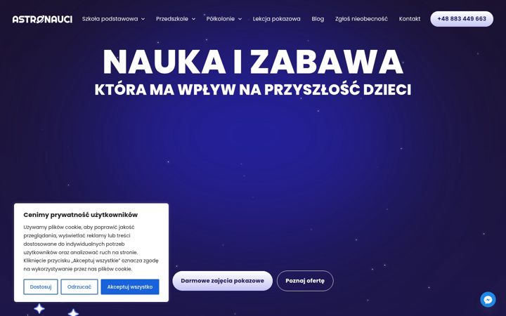 Screenshot of astronauci.pl