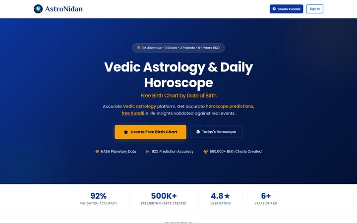Screenshot of astronidan.com