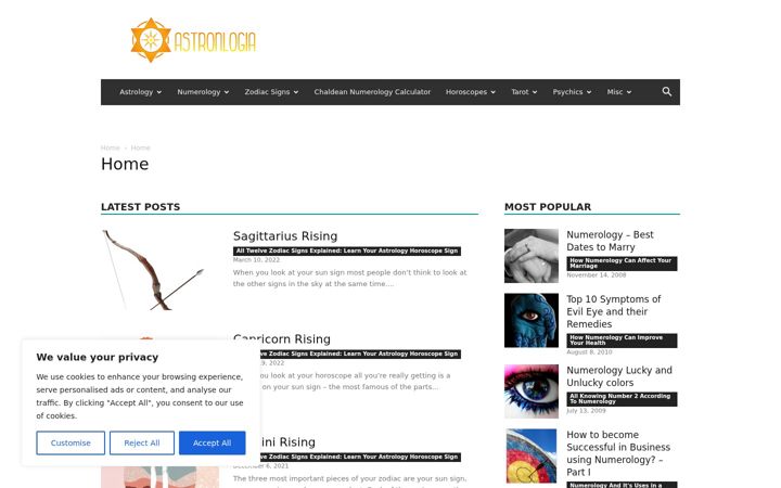 Screenshot of astronlogia.com