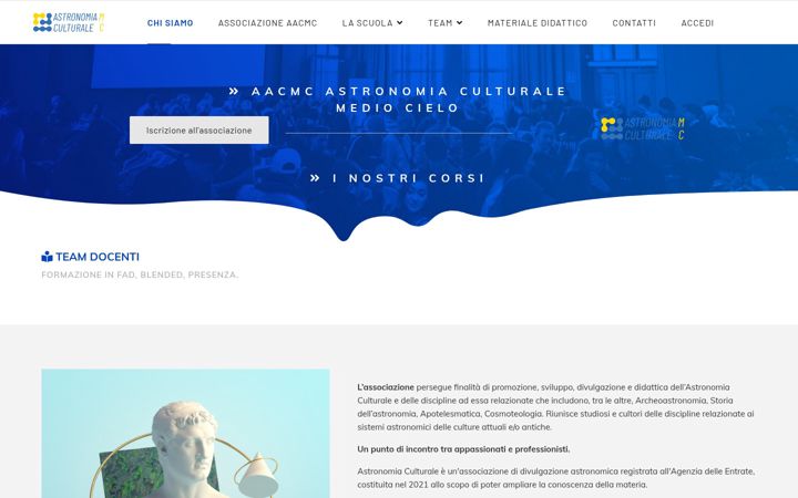 Screenshot of astronomiaculturalemediocielo.org