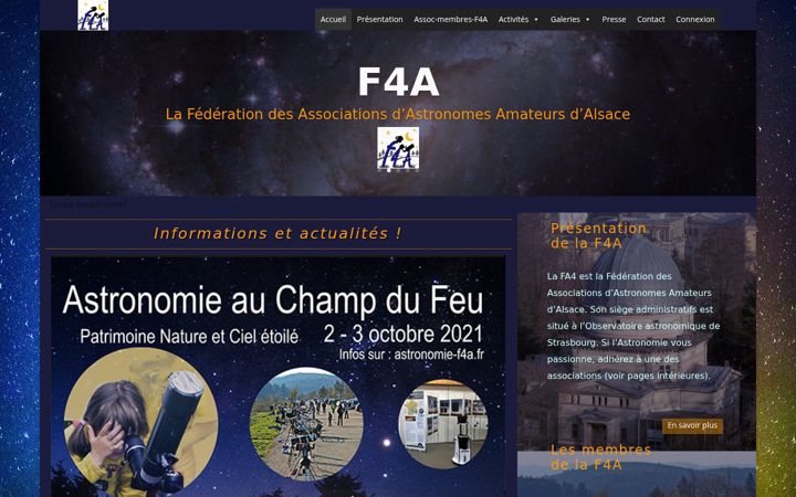 Ekrano kopija astronomie-f4a.fr
