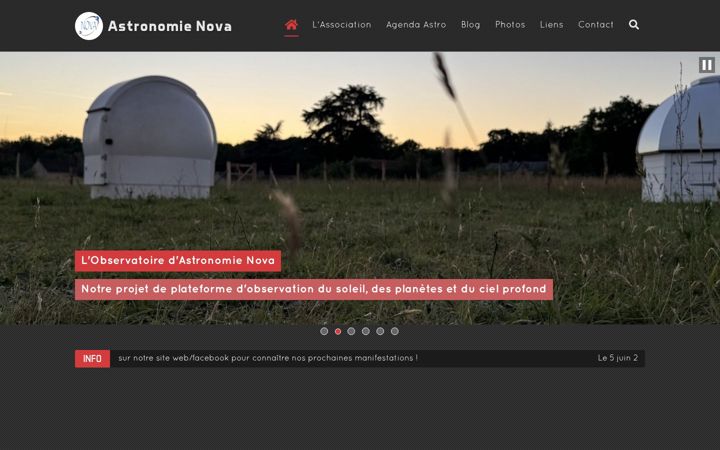 Ekrano kopija astronomie-nova.fr
