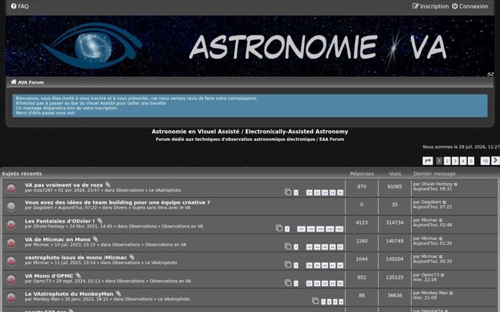 Screenshot of astronomie-va.com