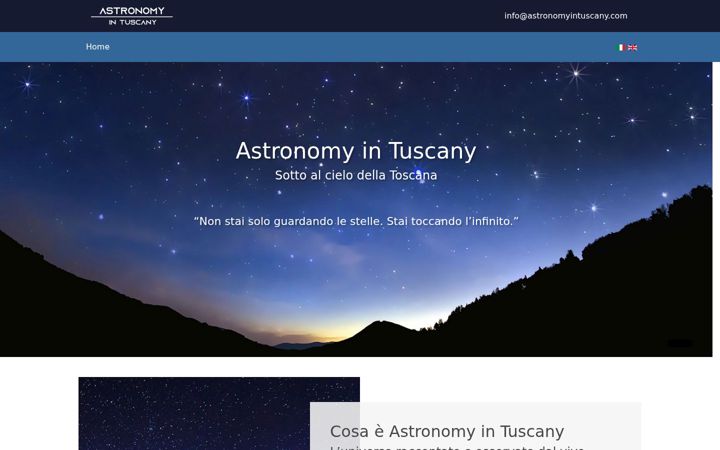 Screenshot of astronomyintuscany.com