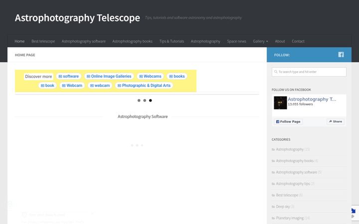 Screenshot ta' astrophotography-telescope.com