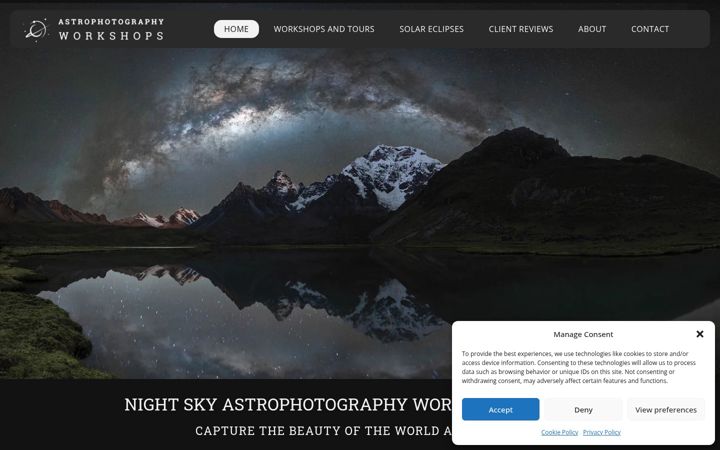 Screenshot ta' astrophotographyworkshop.com