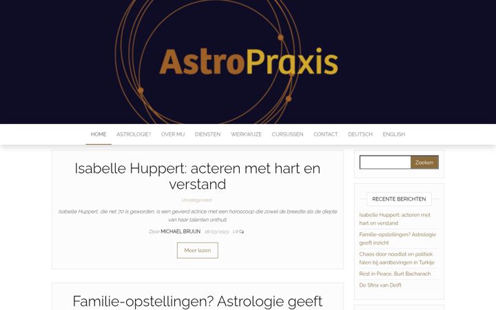 Screenshot of astropraxis.nl
