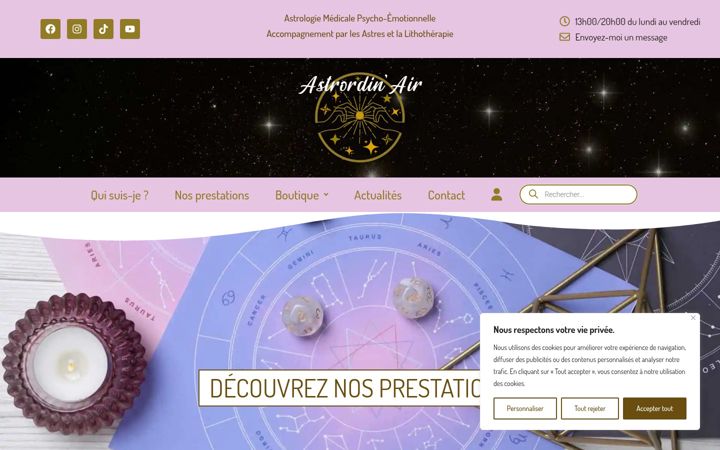 Ekrano kopija astrordinair.fr