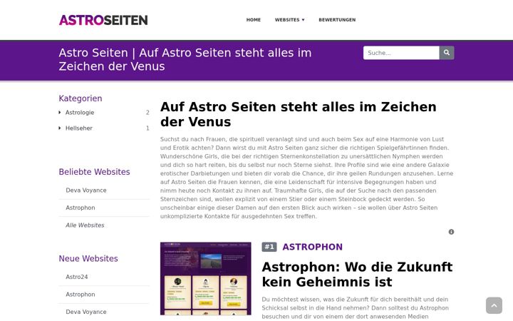 Screenshot of astroseiten.com