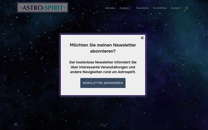 Screenshot of astrospirit.at