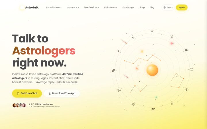 Screenshot of astrotalk.com