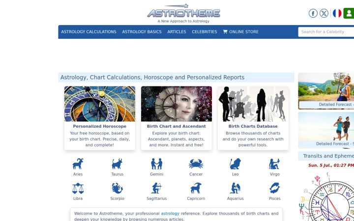 Képernyőkép: astrotheme.com