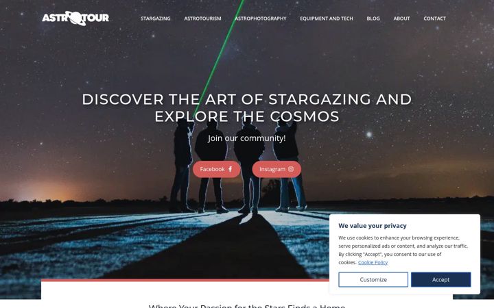 Screenshot of astrotour.net