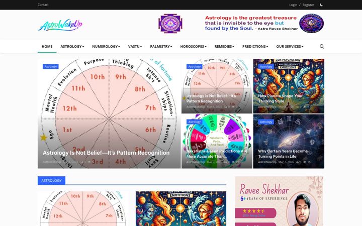 Screenshot of astrowakeup.com