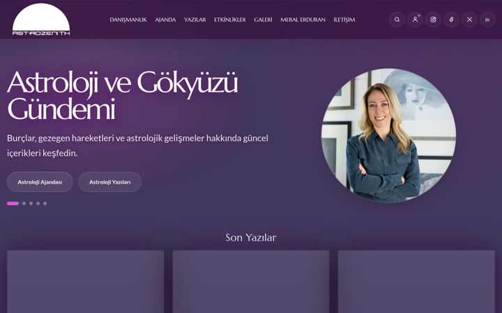 Skärmbild av astrozenith.com