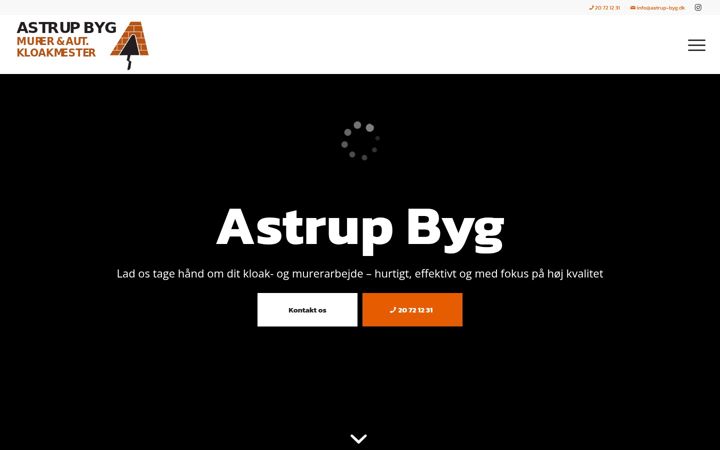 Screenshot of astrup-byg.dk