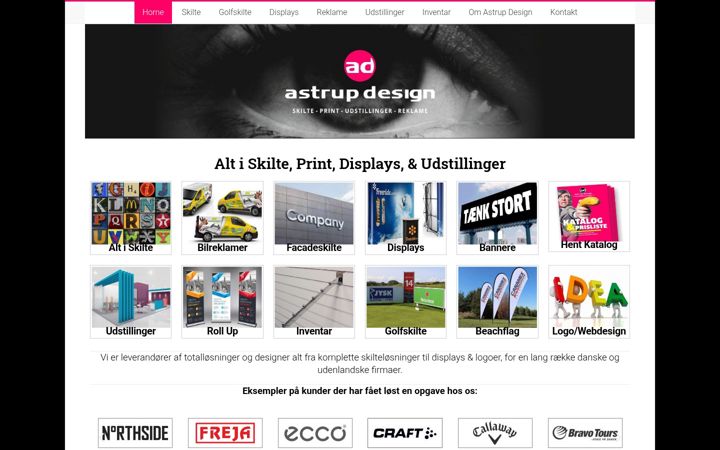 Captura de pantalla de astrupdesign.dk