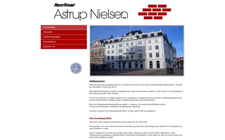 Screenshot of astrupnielsen.dk