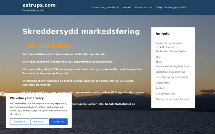 Screenshot of astrups.com