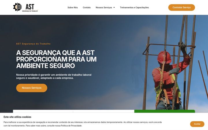 Snimka zaslona za astsegurancadotrabalho.com.br