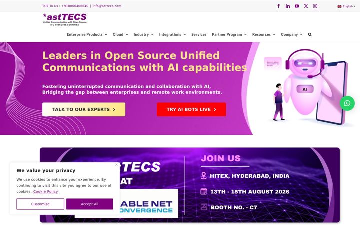 Screenshot of asttecs.com