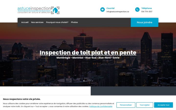 Screenshot van astuceinspection.ca