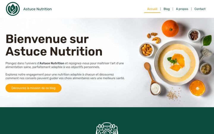 Screenshot of astucenutrition.fr