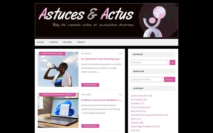 Screenshot of astuces-actus.fr