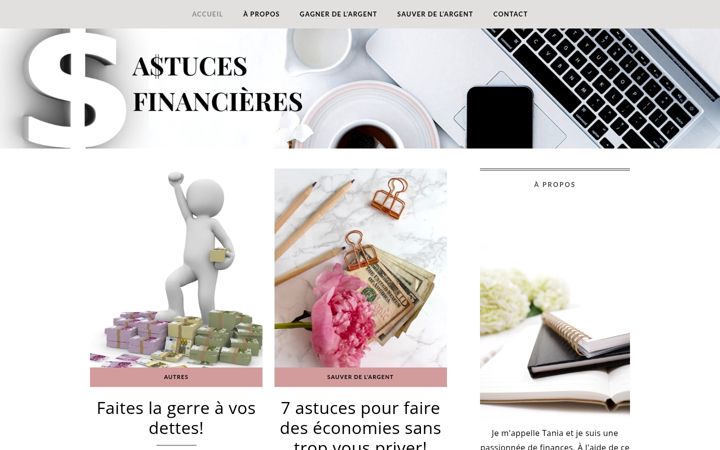 Ekraanipilt saidist astucesfinancieres.com
