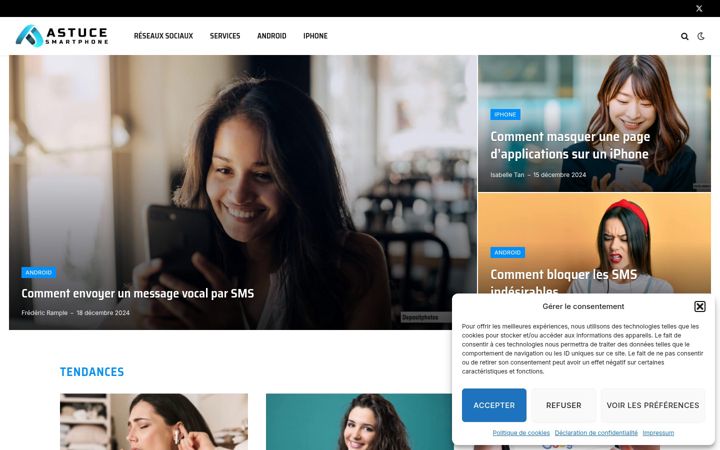 Screenshot of astucesmartphone.com