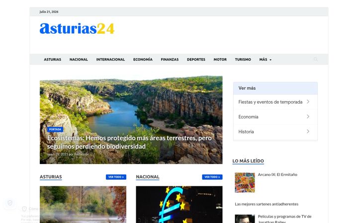 Zrzut ekranu asturias24.es