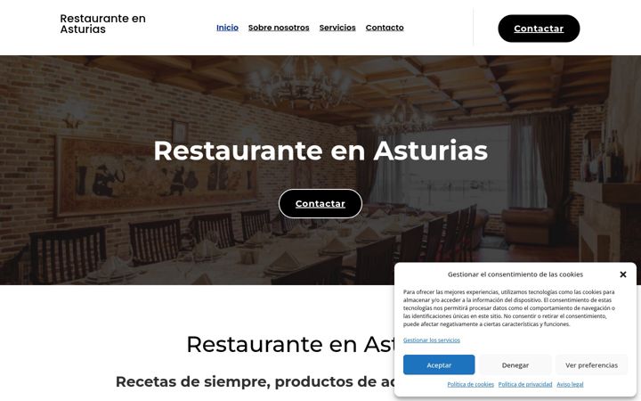 Screenshot of asturiasrestaurante.es
